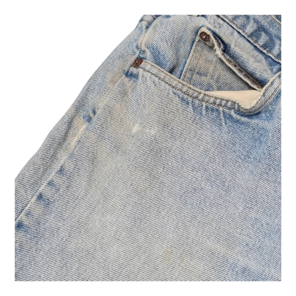 VTG 1983 Levi's 517 Mens 34 *THRASHED* Orange Tab Bootcut Rigid Indigo Jeans